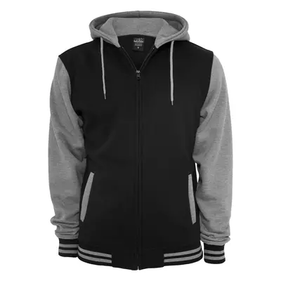 2barevná mikina na zip blk/grey