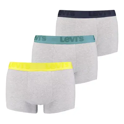 3PACK pánské boxerky Levis šedé