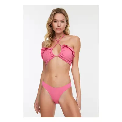 Trendyol Pink Nízký pas Bikiny Spodní díl