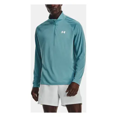 Under Armour Tričko UA STREAKER HALF ZIP-BLU - Pánské