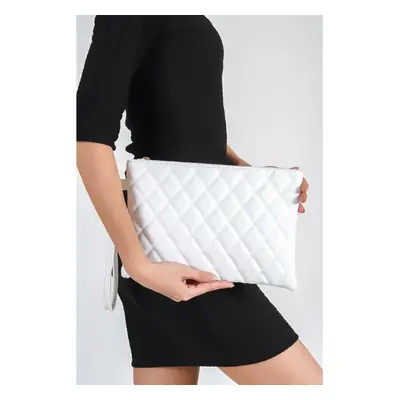 Capone Outfitters Paris Quilted Women's White Bag