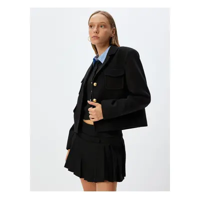 Koton Seasonal Jacket Classic Collar Pocket Detail Buttoned