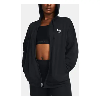 Under Armour Mikina UA Rival Terry OS FZ Hooded-BLK - Dámské