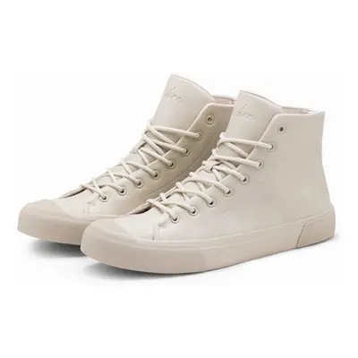 Ombre Men's high-top sneakers shoes with rubber toe - cream