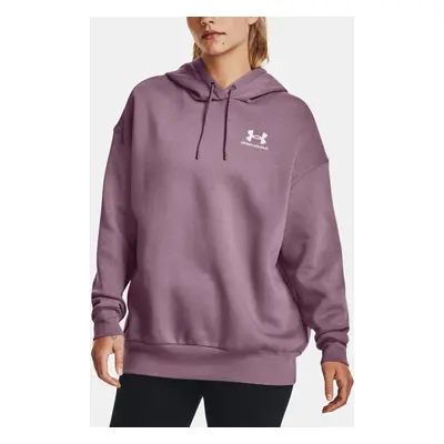 Under Armour Mikina Essential Flc OS Hoodie-PPL - Dámské