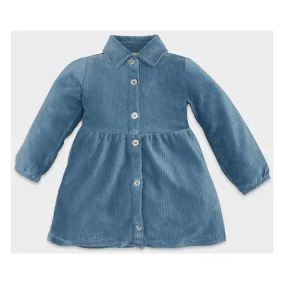 DEFACTO Baby Girl Long Sleeve Buttoned Corduroy Dress