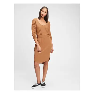 GAP Šaty softspun banded waist dress - Dámské