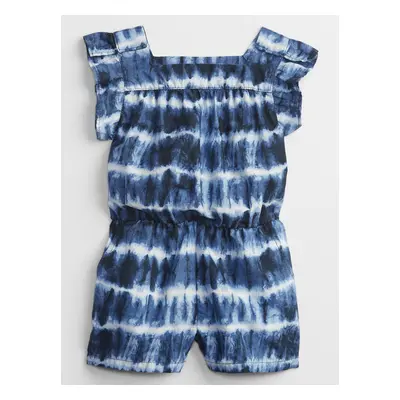 GAP Dětský overal tie-dye ruffle romper - Holky