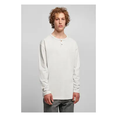 Ekologické oversized Henley dlouhým rukávem světle šedé