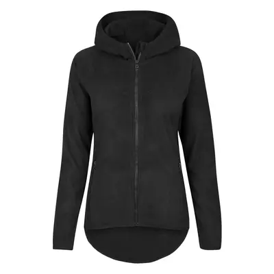 Dámská mikina kapucí Polar Fleece na zip v černé barvě