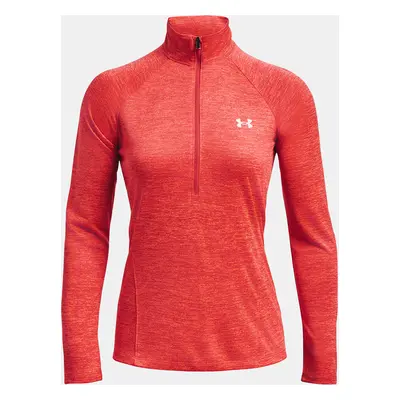 Under Armour Tričko Tech 1/2 Zip - Twist-RED - Dámské