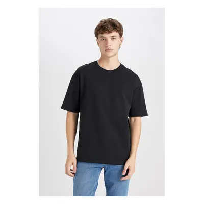 DEFACTO Boxy Fit Crew Neck Cotton Short Sleeve Basic T-Shirt