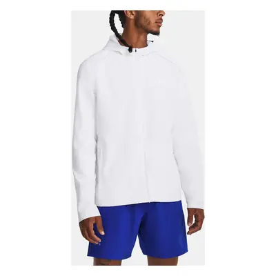 Under Armour Bunda UA STORM RUN HOODED JACKET-WHT - Pánské