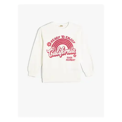 Koton Girl Sweatshirt Ecru 5wkg10340ak