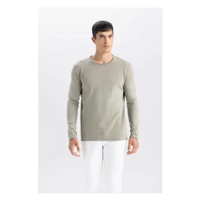 DEFACTO Relax Fit Crew Neck Basic Plain Knitwear Sweater