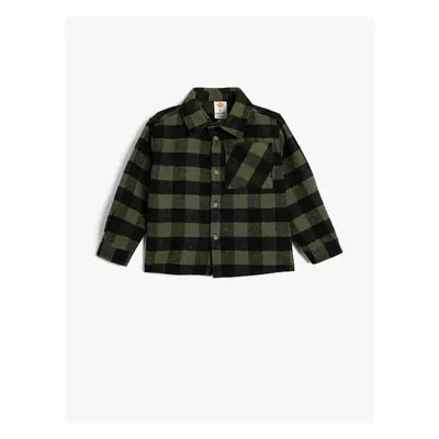 Koton Lumberjack Shirt with Flap Pocket Long Sleeves