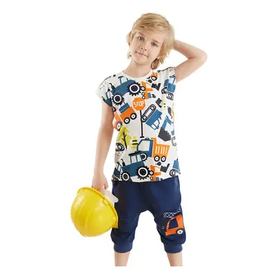 Denokids Cars Boy's Summer T-shirt Capri Shorts Set