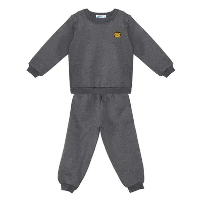 Denokids Cat Baby Boy Dark Gray Tracksuit Set