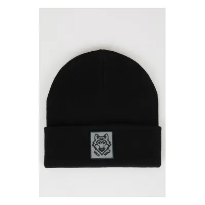 DEFACTO Men's Silicone Labeled Beanie