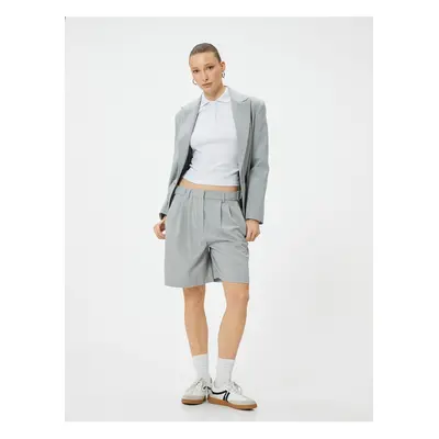 Koton Bermuda Shorts Normal Waist Pocket Pleated