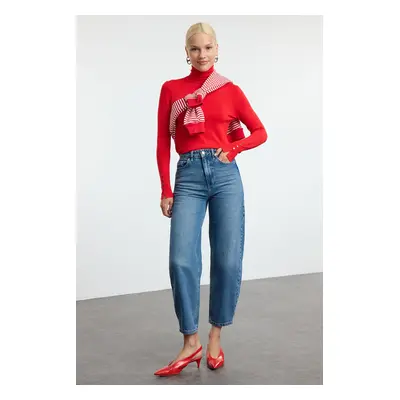 Trendyol Blue High Waist Barrel Jeans