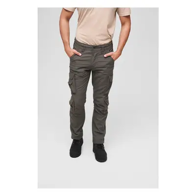 Kalhoty Pure Slim Fit olivové