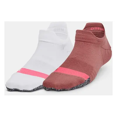 Under Armour Ponožky UA Breathe No Show Tab 2pk-RED - Dámské