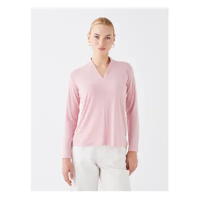 LC Waikiki V-Neck Plain Long Sleeve Women's Blouse