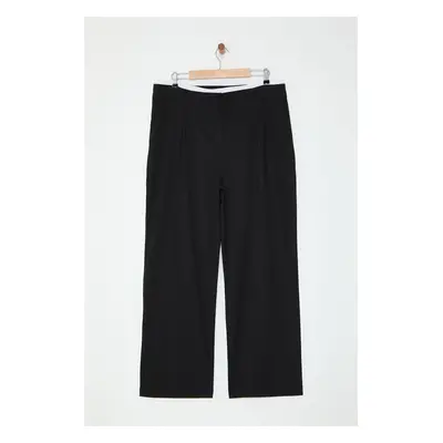 Trendyol Curve Black Plus Size Woven Trousers