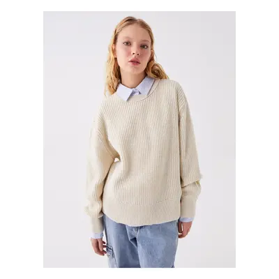 LC Waikiki Crew Neck Plain Long Sleeve Women's Knitwear Sweater