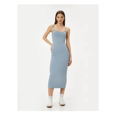 Koton Maxi Thin Strap Pencil Dress Slim Fit