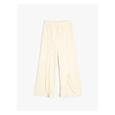 Koton Palazzo Trousers with Slit Detail and Elastic Waist