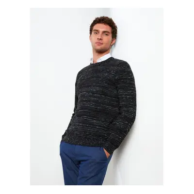 LC Waikiki Crew Neck Long Sleeve Patterned Men's Knitwear Sweater