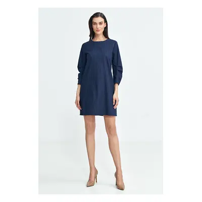 Nife Woman's Dress S262 Navy Blue