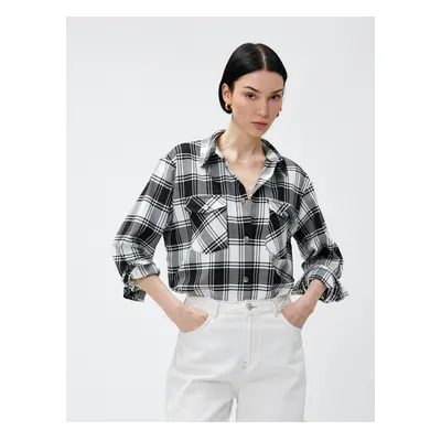 Koton Lumberjack Shirt with Pockets and Snaps