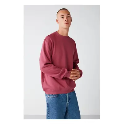 GRIMELANGE Travis Men's Soft Fabric Regular Fit Round Neck Cherry Sweatshir