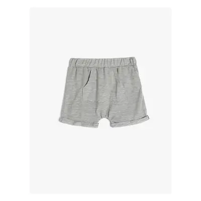 Koton Baby Kangaroo Pocket Shorts Elastic Waist