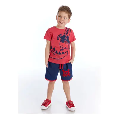 Denokids Pirate Dino Boy's Summer T-shirt Shorts Set