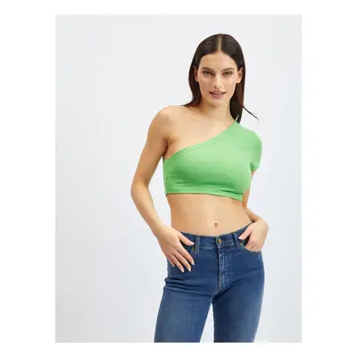 Světle zelený dámský crop top Noisy May Nini - Dámské