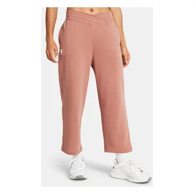 Under Armour Tepláky UA Rival Terry Crop Wide Leg-PNK - Dámské