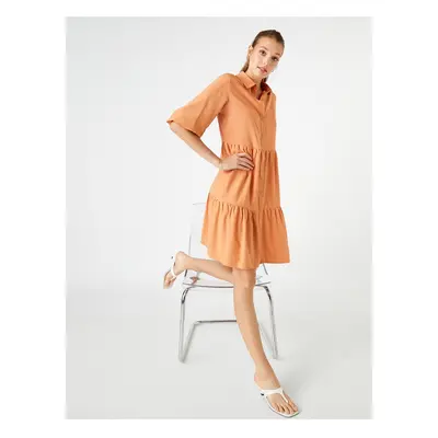 Koton Balloon Sleeve Shirt Dress