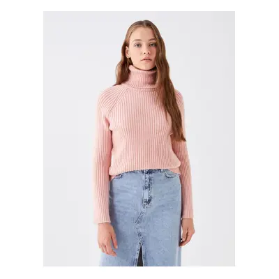 LC Waikiki Turtleneck Plain Long Sleeve Women's Knitwear Sweater