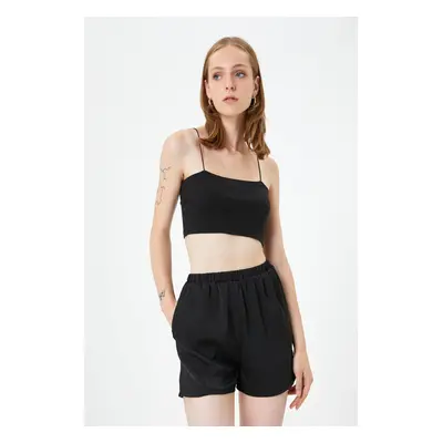 Koton Women's Black Shorts & Bermuda