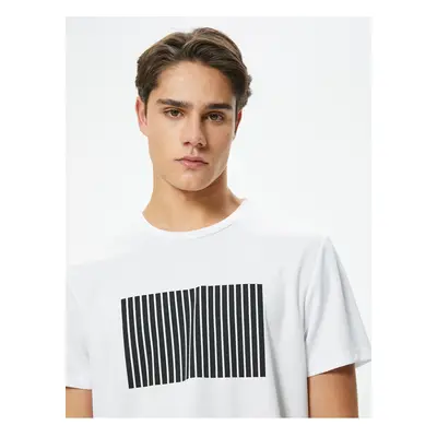 Koton Printed Sports T-Shirt Crew Neck Short Sleeve