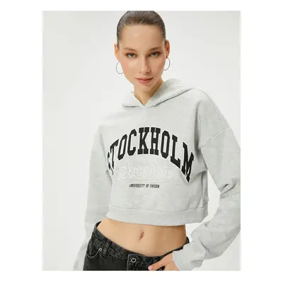 Koton Short Hooded College Sweatshirt Comfort Fit