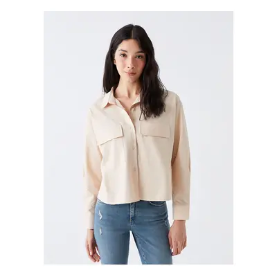 LC Waikiki Lcw Plain Long Sleeve Oversize Women's Shirt