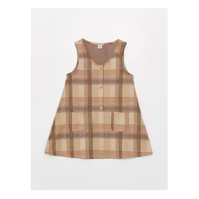 LC Waikiki LCW Kids V-Neck Plaid Girls' Dress