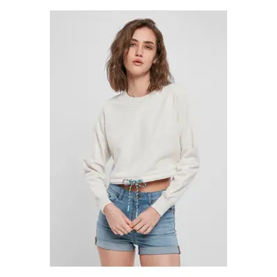 Dámský oversized Cropped Crewneck světle šedý