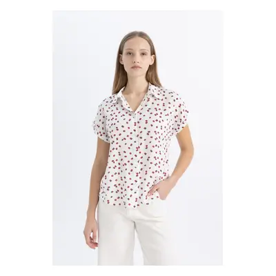 DEFACTO Cool Patterned Short Sleeve Shirt