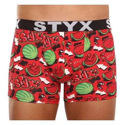 Pánské boxerky Styx long art sportovní guma melouny